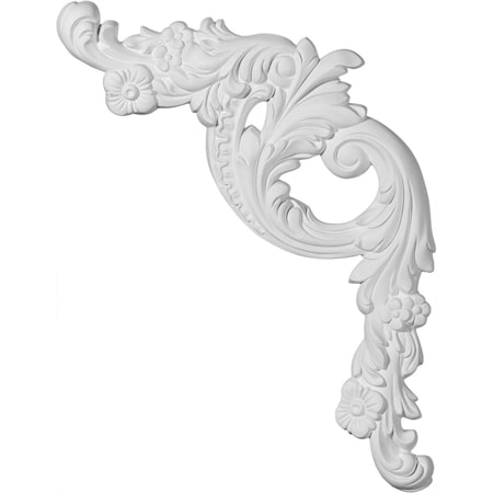 Ekena Millwork 16 1/2"W x 18 1/8"H x 1 1/4"P Tirana Panel Moulding Corner, Right (matches moulding PML01X00TI) PML16X18TI-R